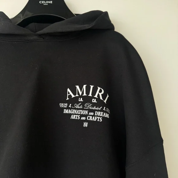 Amiri Cropped Black Hoodie - Picture 2 of 7